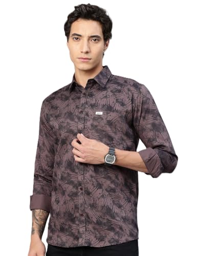 Image of Majestic Man Printed Pure Cotton Slim Fit Casual Shirt