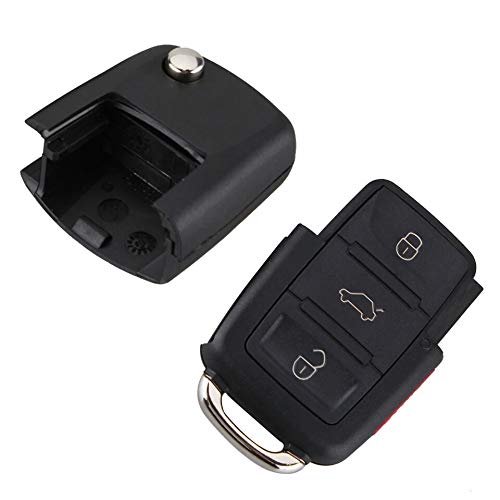 Chave Canivete Volkswagen VW Bora Gol Golf Voyage Polo Fox 3B + Panic Lamina e Emblema