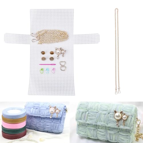 Hojas de malla de plástico para kit de bolsas crochet de tejer 3