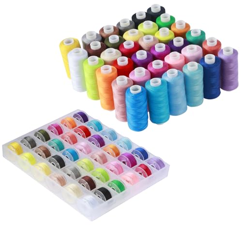 Set de hilos de coser de poliéster 72 piezas 36 colores miniatura 1