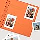 Vienrose Scrapbook Fotoalbum zum Selbstgestalten und Einkleben mit 40 Seiten, Hardcover Kraftpapier, DIY Scrapbook für Hochzeit, Geburtstag, 20,5 x 20,5 cm, Orange