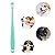 Molain Dog Toothbrush 360 Degree, 2 Set Silicone Handle Cat Toothbrushes with Storage Box, Puppy Dogs Pet Tooth Cleaning Kit (Pink+Blue)