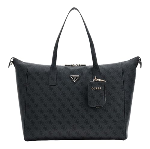 GUESS sac à épaule grand sac de voyage Latona gris foncé cabas fourre-tout