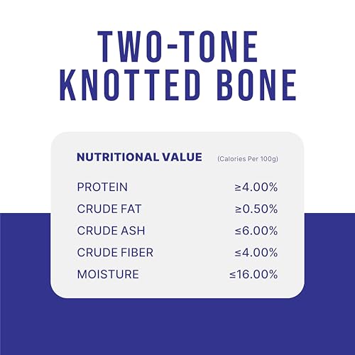 Image of Non-Rawhide Chews Two Tone Knotted Bone for Dogs (225g, Pack of 2), Safe & Digestible Treats