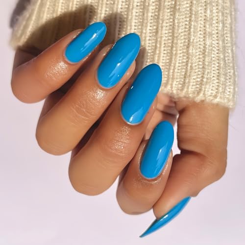 Image of Nails & More 38 Blue Ocean Gel Shine Nail Polish - Argan Oil Infused, Long Lasting & Chip Resistant - Vegan & Non-Toxic Ocean Blue Paint for Women