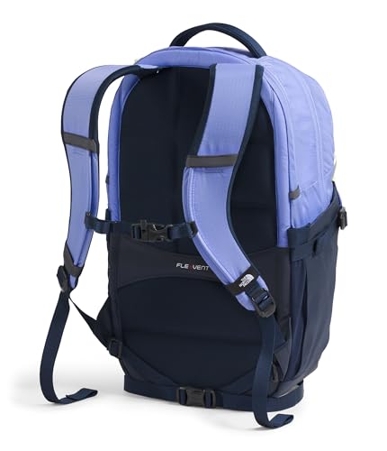 Image of The North Face Women's Recon Everyday Laptop Backpack - Commuter Travel Bag, 18 inch Laptop Sleeve, Water-Repellent, Periwinkle Glow /Summit Navy /Lemon Mist, One Size