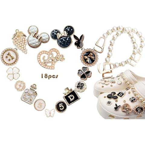 18-Piece Rhinestone Shoe Charms for Clogs Cover