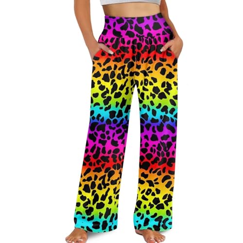 Showudesigns Wide Leg Pants for Women Plus Size Palazzo Pants High Waist Yoga Trousers with Pockets3