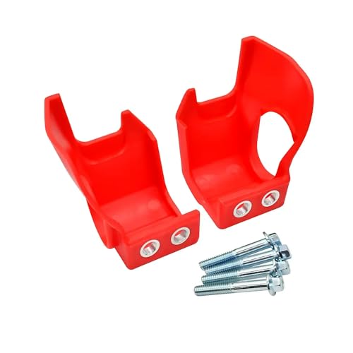 Fork Bottom Shoe Guard Cover Protector Kompatibel mit YZ125 YZ250 WR125 WR250 YZ250F YZ450F WR250F WR450F 2008-2021(Red)