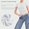 Risipu Women's Short Sleeve T-Shirts Crew Neck Slim Fit Tops Sexy Basic Tee Y2k Clothes 2026 (UK, Alpha, XS, Regular, Regular, White) #3