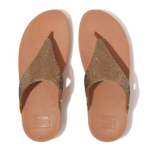 Image of FitFlop Women's LULU Suede Toe-Post Sandals | Lightweight Summer Walking Sandals with Cushioned Comfort, Arch Support & Grip