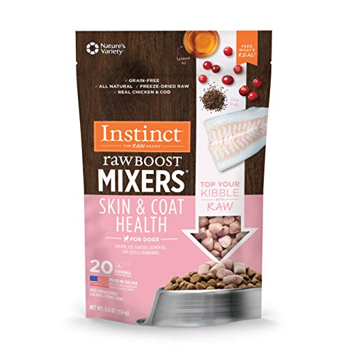 Instinct Freeze Dried Raw Boost Mixers Skin & Coat Health All Natural Dog