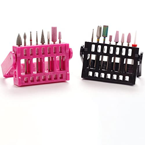 Soporte acrílico para piezas de lima y taladro de uñas miniatura 2