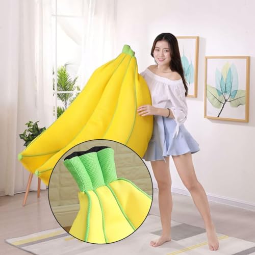 EYPKPL Comfortable Lazy Sofa Cute Bean Bag Chair Banana Shape Lazy Sofa Chair with Filling Bean Bag Tatami Mesh Cloth Lounge Chairs Creative Sofa Pouf Free to Move - Image 6