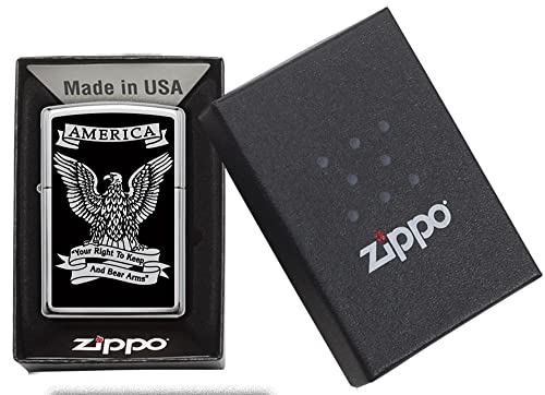 Mechero para viento libre Zippo American Eagle con grabado personalizado 5