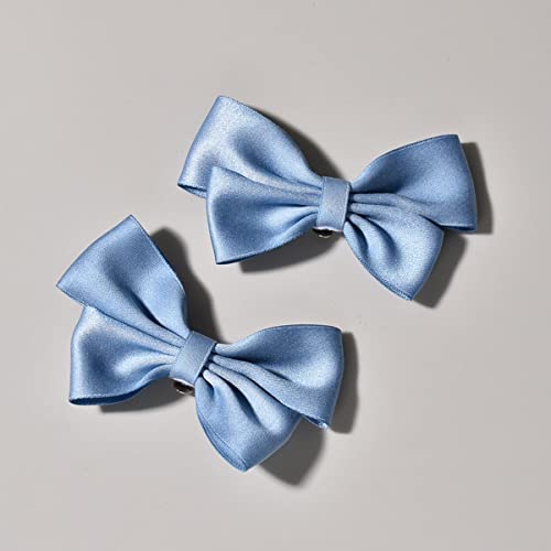 Image of Fodattm 2PCS Handmade Bow Knot Shoe Buckle Clips Wedding Shoe Decoration Charms DIY Crafts Findings Accessories Package