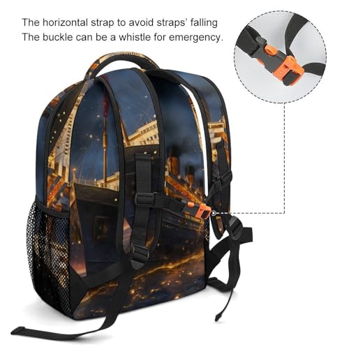 Titanic Backpack for Men Women - Lightweight Laptop Bag - Casual Daypack - Multicolor - One Size3