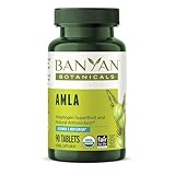 Banyan Botanicals Organic Amla Tablets - Natural Vitamin C for Collagen Support & Immune Health - Amalaki Indian Gooseberry for Glowing Skin, Hair & Healthy Digestion - 90 Tablets - Non-GMO, Vegan*