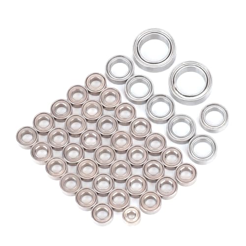 Image of RCAWD for Hobbyplus Arktos Ball Bearing Kit Upgrades, 42pcs Steel RC Bearing for HB 1 /18 CR-18P 6X6 Upgrades Parts Sliver