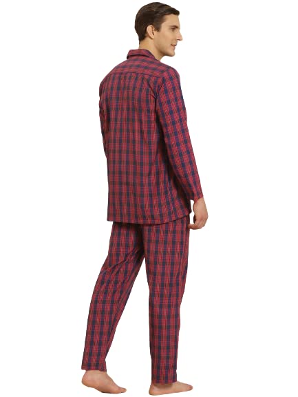 Image of SOJANYA (Since 1958 Men's Cotton Checked Nightsuit Set