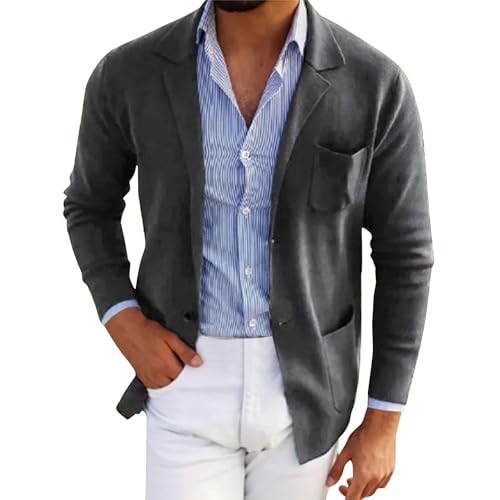 Men's Blazer Suit Jacket Casual Linen Sport Coat Lightweight Notched Lapel Sport Coat Trendy Cocktail Tuxedo Jackets
