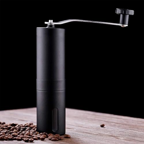 Image of Portable Stainless Steel Manual Coffee Grinder |Hand Crank Mill for Espresso Adjustable Grind Settings | Compact Design | Perfect for Fresh Coffee Beans, Travel-Friendly, Easy to Use(1 Pc)