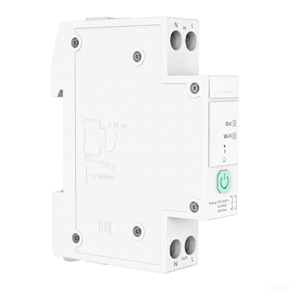 per zigbee 3.0 Smart Rail Switch 32A monitoraggio energetico per