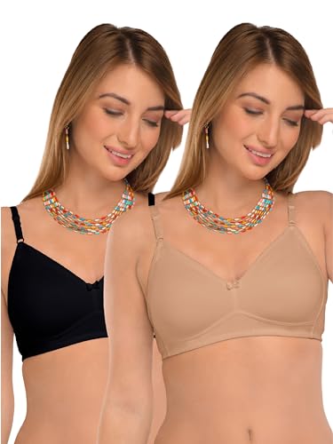 Image of DAISY DEE Women's Girls Cotton Non-Padded Wirefree Seamless Full Coverage Comfortfit Everyday Use T-Shirt Bra - NDSZN