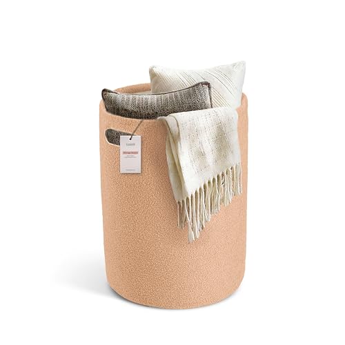 Laundry Basket Hamper – Fleece Basket for organizing, Décor and Toys, Clothes Hamper – For Baby Kids Room, Nursery, Bedroom, Living Room – XL, Brown