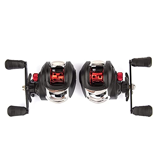 Fishing Baitcasting Reels 7.2:1 Gear Ratio Freshwater Magnet Braking System Double Handle Casting Reels (Left) #TOP6
