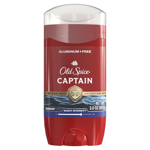 Old Spice Aluminum Free Deodorant for Men, 24/7 Odor Protection, 24/7 Freshness & Lasting Scent, Captain with Bergamot Scent, 3.0 oz