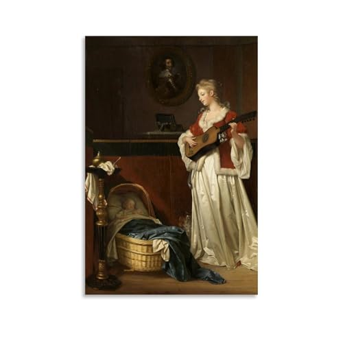 Jean-Honore Fragonard Impression d'art mural sur toile Décoration d'intérieur Sans cadre 30 x 45 cm Jean-Honore Fragonard Impression d'art mural sur toile Décoration d'intérieur Sans cadre 30 x 45 cm