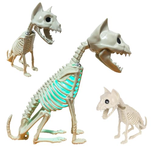 Statue squelette de chat et figurine décorative des os pour maison - 6