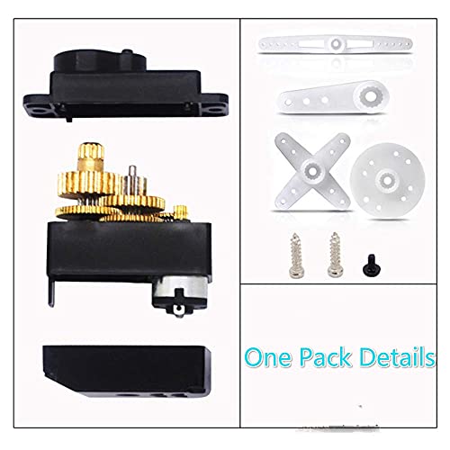 RGBZONE 4Pcs ES08MA II 12g Mini Metal Gear Analog Servo Shockproof Stable Machine Compatible for RC Model
