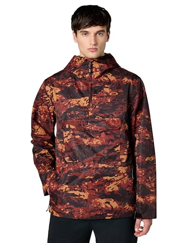 Oakley Mens Divisional Recycled Shell Anorak Jacket Tiger Camo Red X-Large