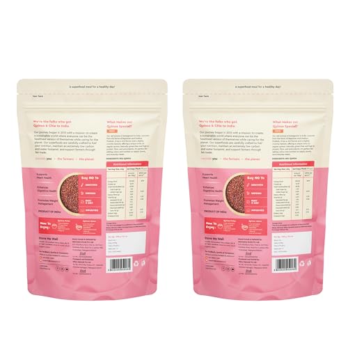 Image of Nourish You Premium Red Quinoa 1Kg | Gluten Free Supergrain | High Protein & Fiber | Rich in Antioxidants | Ideal for Salads, Bowls & Healthy Meals | 500g Pack of 2