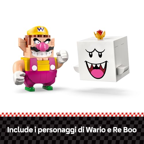 Super Mario: Mario Kart – Wario e Re Boo - Giocattolo Interattivo con 2 Macchine e 2 Figure da Gioco e da Esposizione - Regalo da Gaming per Bambini e Bambine da 8 Anni in su - 72038 - Lego - Immagine 7