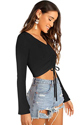 Image of AVINA Women Casual V-Neck Crop top