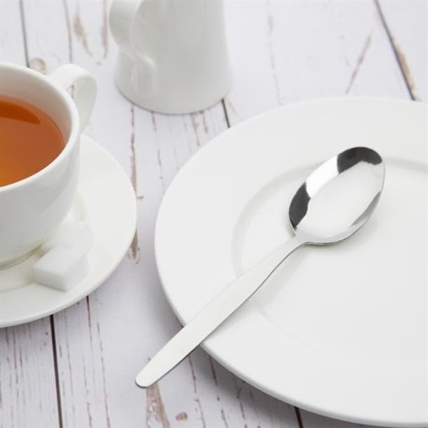 Olympia Kelso Service Spoon Set 20.5(L) cm (Pack of 12), Silver, Material: 18/0 Stainless Steel, Dishwasher Safe, Long Handle Spoons for Buffets, Serving Spoon Set, C123