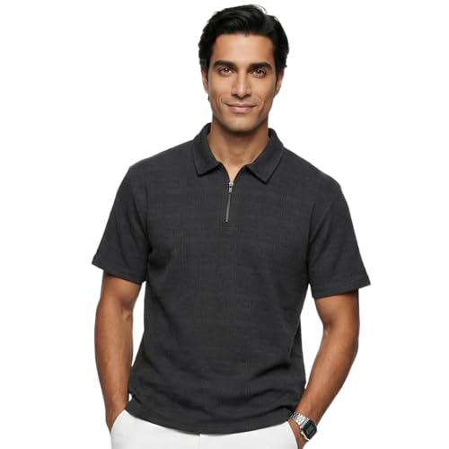 T-shirt zippé homme pour vêtements de loisirs sportifs et sorties urbaines