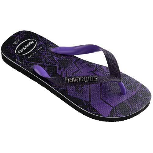 Havaianas Mens Top Marvel Black Panther Flip Flop Sandal, Black, Size 6/7 Mens3