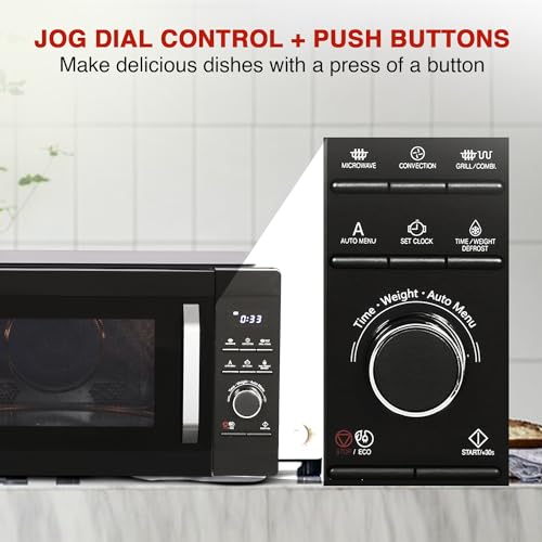 Image of SHARP 29L Convection Microwave Oven (R929KNK, Black, Healthy Fry with Zero Oil, Stainless Steel Cavity, Vapour Clean) JAPAN TECHNOLOGY