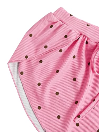 Image of MakeMeChic Women's Pajama Bottoms Floral Print Tie Front Micro Short Side Slit Summer Lounge Shorts