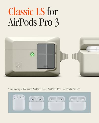 Image of Spigen for AirPods Pro 3 Case, Classic LS Compatible with AirPods Pro 3rd Generation Case (2025) Classic Macintosh Design - Stone