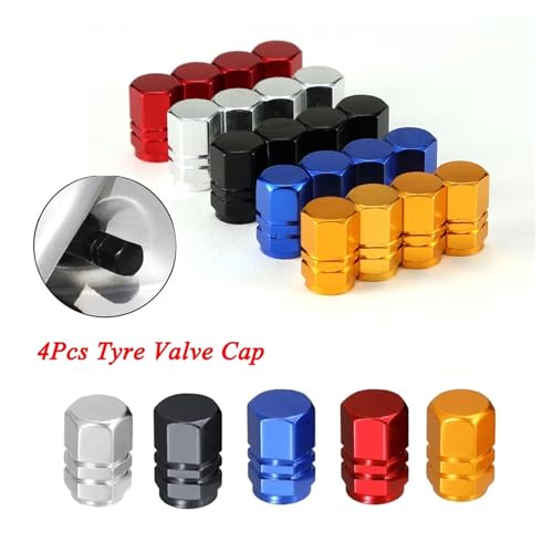 Tapones universales para válvula de rueda de neumático de coche, moto o bicicleta, color azul miniatura 2