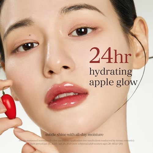 Image of NOONI Korean Lip Oil - Applegoji | Long-Lasting, Moisturizing, Plumping, Revitalizing for Dry Lips, Waterproof, No Peel Off, Korean Tint, Hydrating Lip Stain, Nourishing Crystal Clear, 0.12 FL Oz