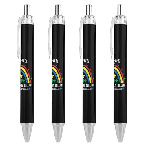 Autism Awareness Month coffret de 4 stylos rétractables idée cadeau symbolique et utile