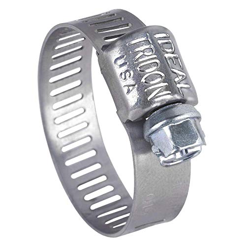 Ideal Tridon 5344051 Stainless Steel Worm Gear Lined Hose Clamp, Size 44, Minimum (mm): 59, Maximum (mm): 82 (Pack of 10)