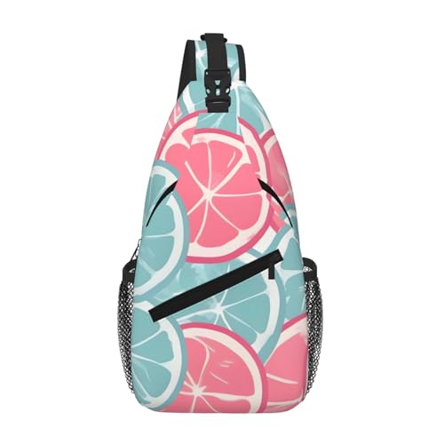 Sac téléphone agrumes roses bleues diagonal homme quotidien voyage