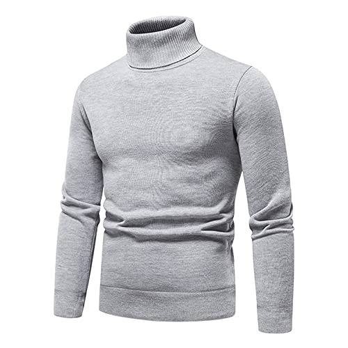 Herren Rollkragenpullover Aus Baumwolle – Elastisch, Einfarbig, Regular Fit, Für Business, Alltag & Freizeit